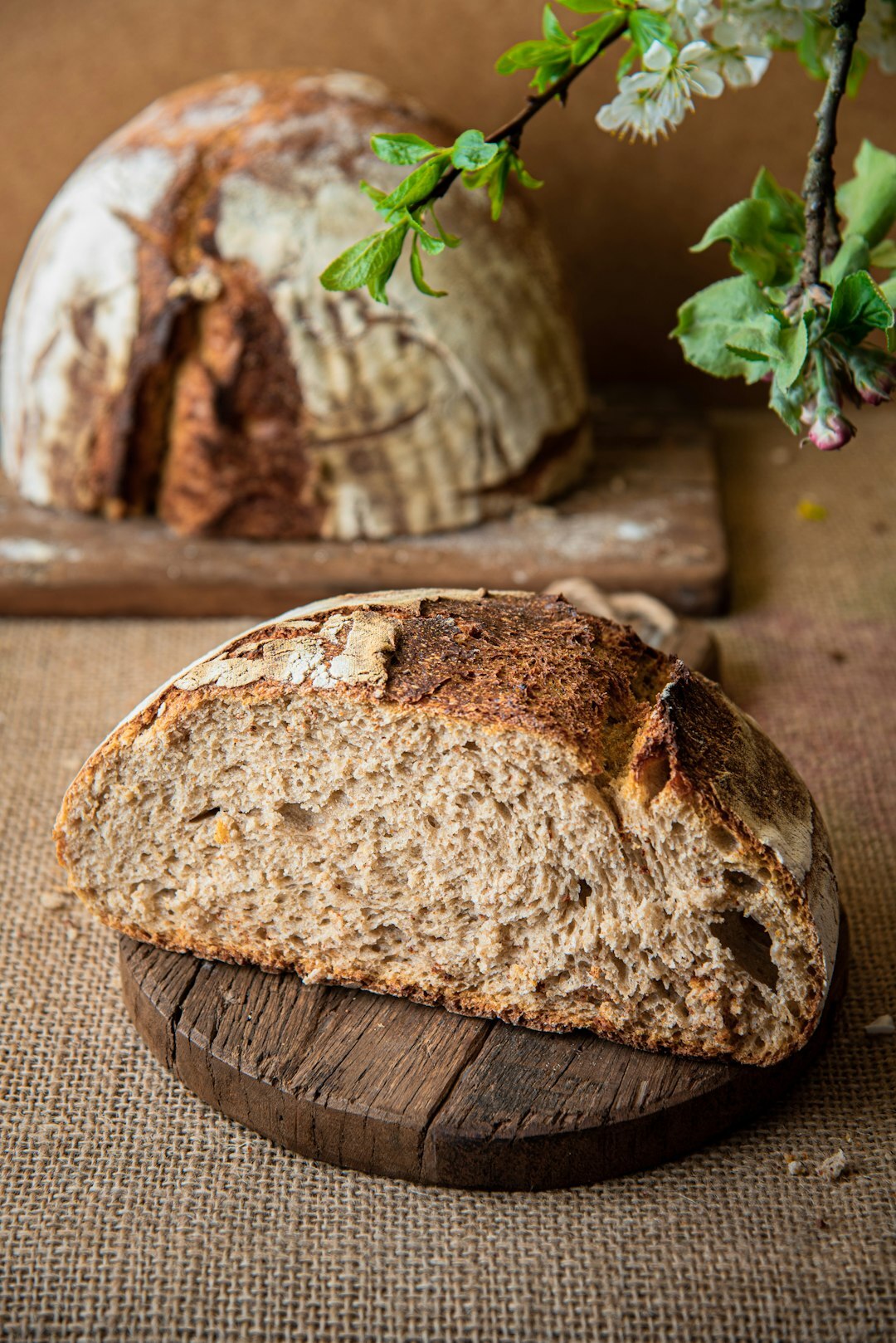 sliced homemade bread
